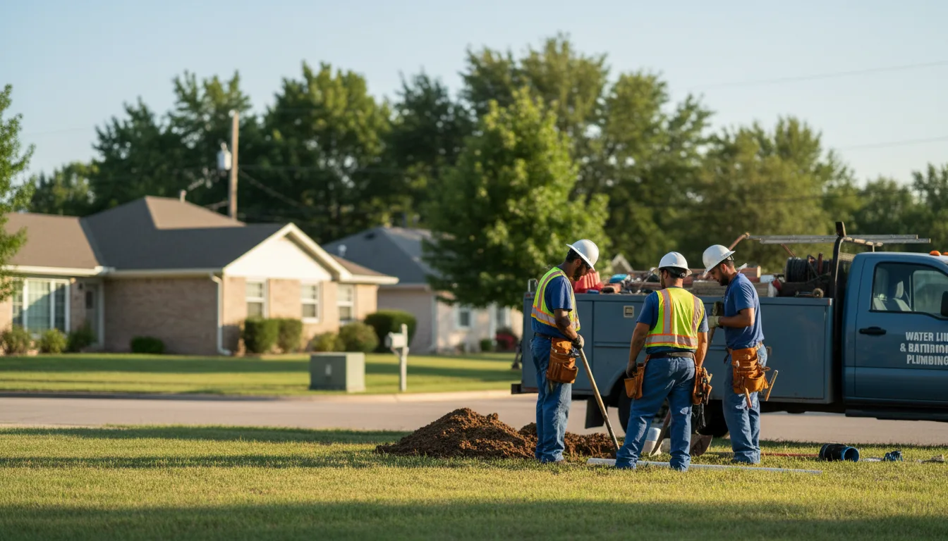 Residential water line and bathroom plumbing service in Booneville, AR